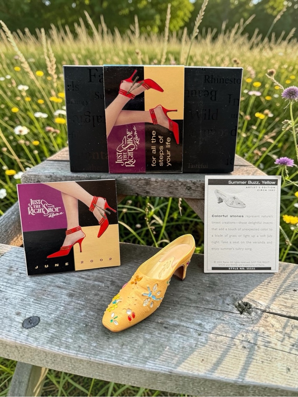 Summer Buzz Yellow Just The Right Shoe Raine Willitts 25232 2002 Figure Complete